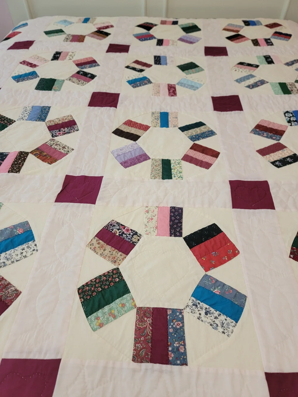 Vintage Patchwork Quilt Hand Quilted 77